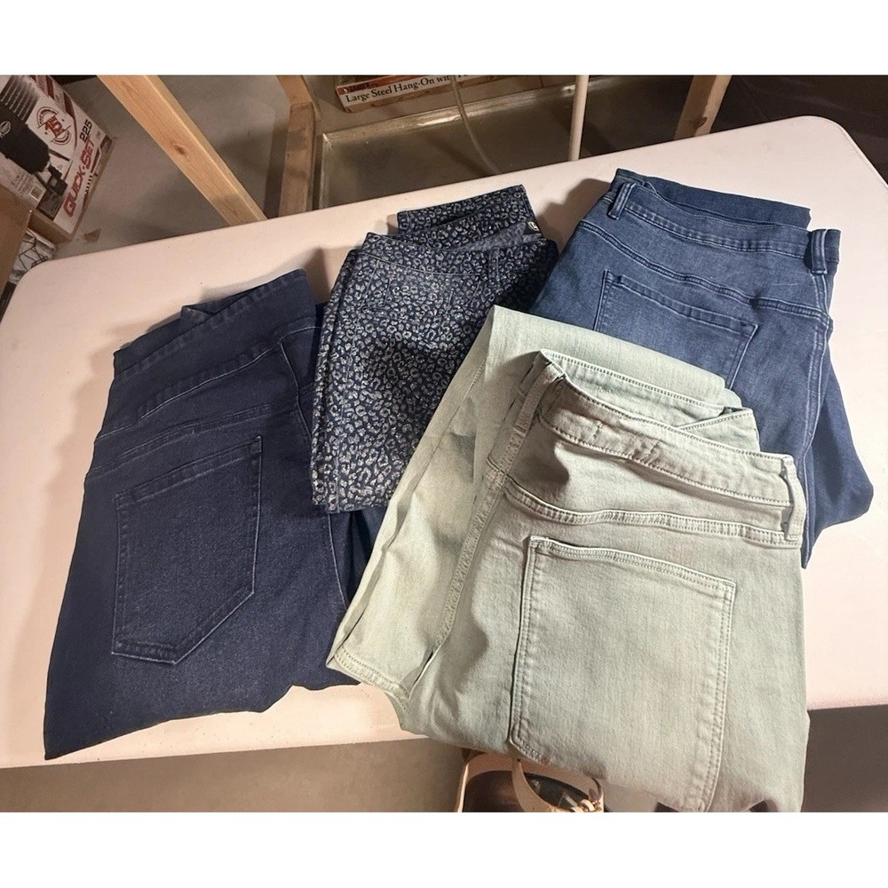 Lot Bundle Of 5 Pair Of Straight Leg Jeans Size 18 1XL Denim Jeans - Picture 1 of 14
